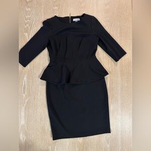 Elegant Black Peplum Dress